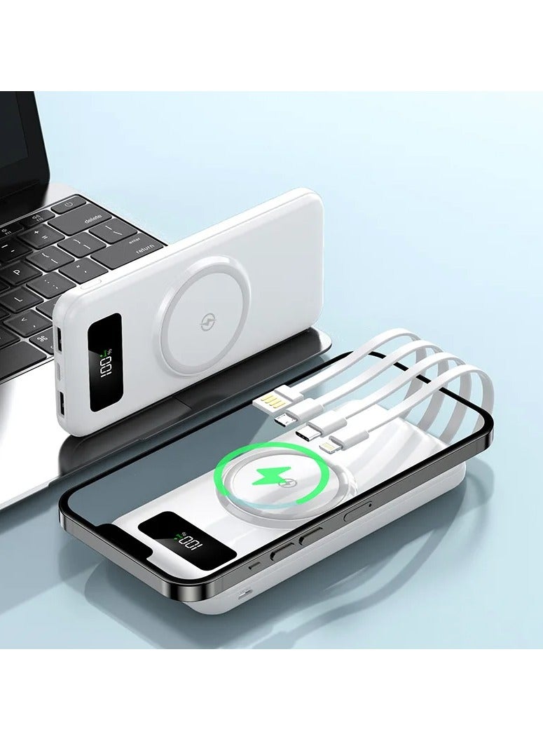 كهربائي باور بانك إليسينر 10000 مللي أمبير/ساعة - شحن لاسلكي سريع، منفذ USB مزدوج، شاحن صغير الحجم ومحمول لجميع الأجهزة - Image 2