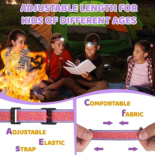 EverBrite LED Headlamp Rechargeable Kids Headlamp with RGB Mode and Adjustable Headband, 3 Modes Multicolor Headlamp for Camping, Reading, Exploring, Halloween, Christmas - Image 5
