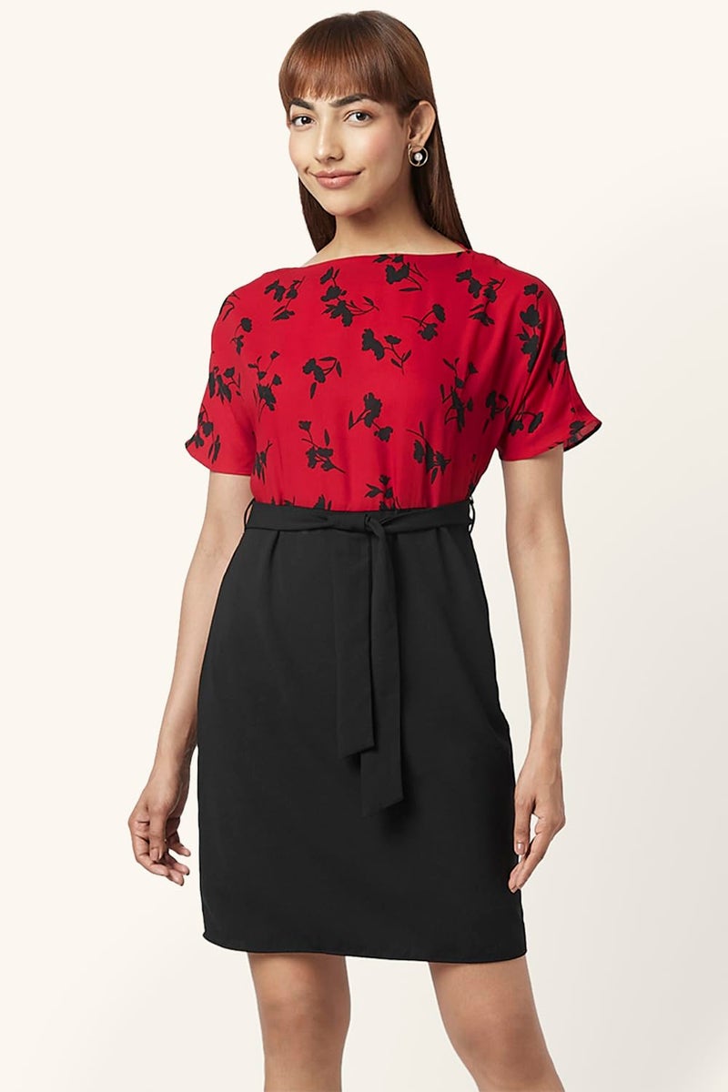 Annabelle Women's Annabelle Red Dress Comfort Fit,Red,S - Image 3