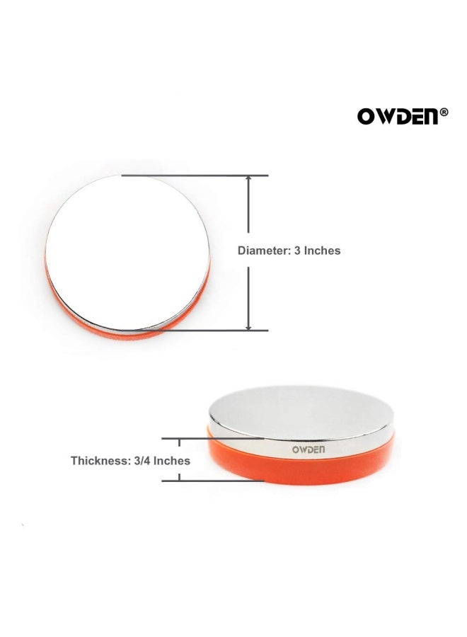 OWDEN Professional Steel Bench Blockï¼ˆNo Rebound), Metal Bench Block for Jewelry Stamping Tool,(Diameter: 3 Inches, Height: 3/4 Inch) Steel Part: Mirror Polishing with Chrome Plating. - Image 2