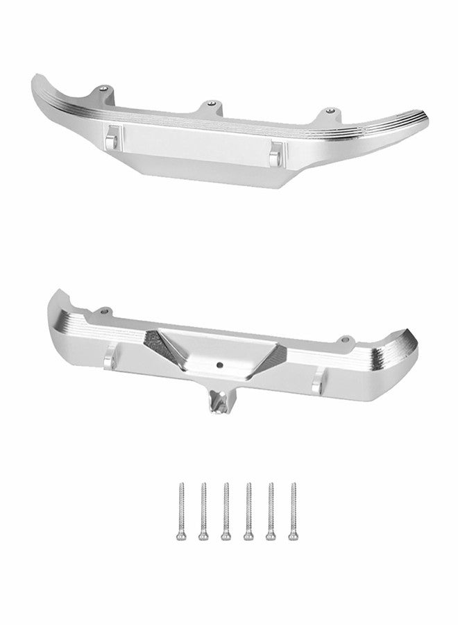 HobbyPark Aluminum Bumpers Mount for 1/30 Axial SCX30 Bronco Upgrades Parts (Front & Rear- Silver) - Image 1