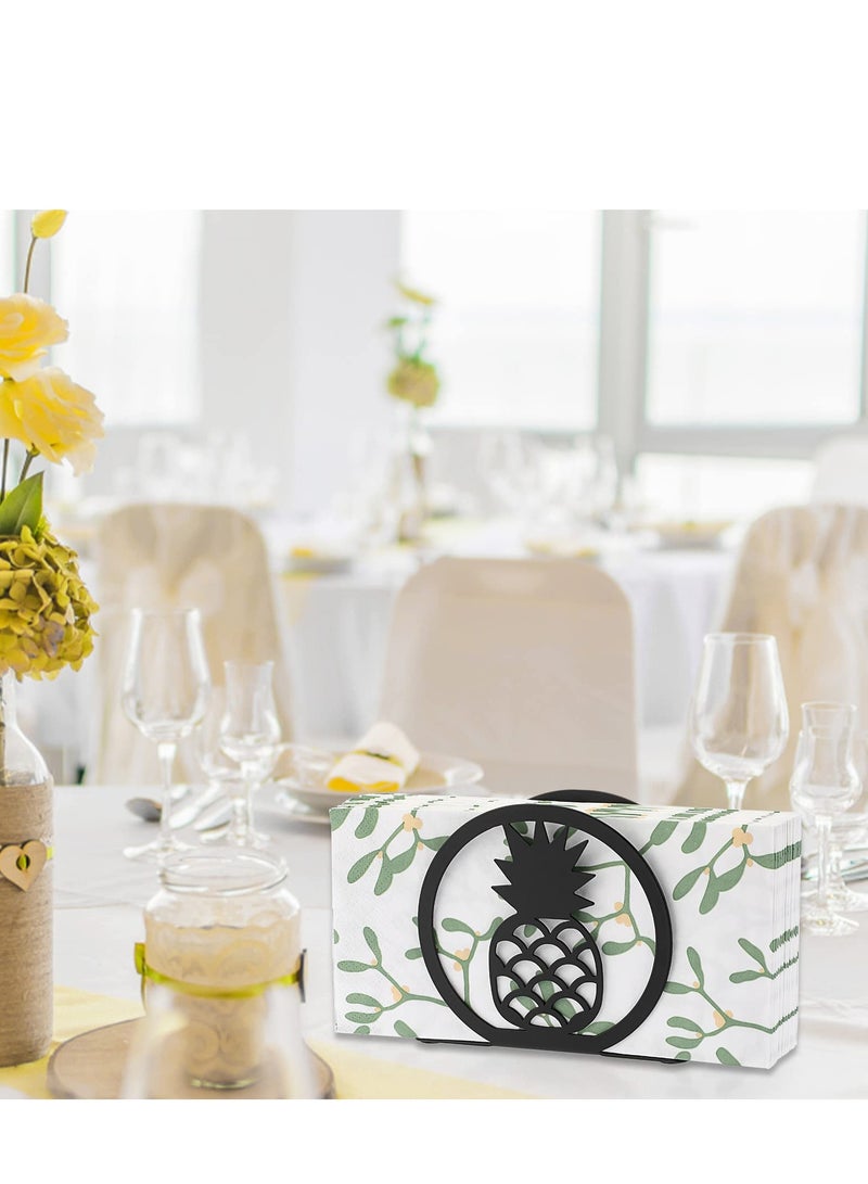 Excefore 2 PCS Metal Napkin Holder, Practical Table Organiser, Cutout Design Freestanding Napkin Dispenser, Suitable for Dining Table, Kitchen, Picnic, Parties (Pineapple Pattern)  - Image 5