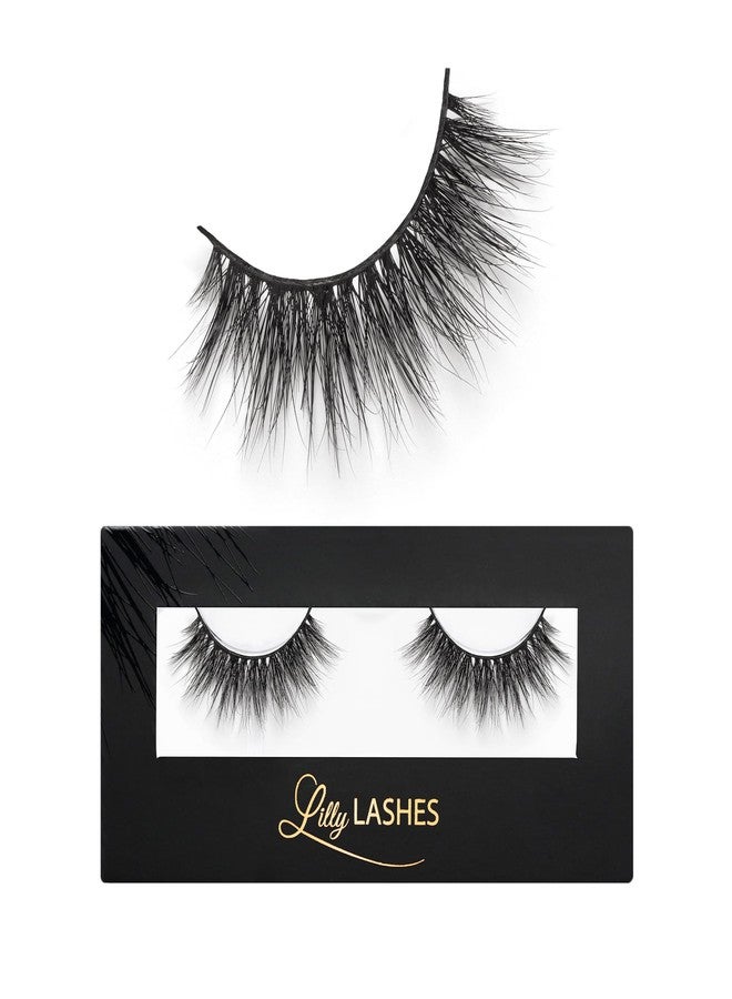 Lilly Lashes رموش ليلي لاشز ميامي 3D من الفرو، رموش صناعية بمظهر طبيعي، رموش فرو لمظهر رقيق وطبيعي، قابلة لإعادة الاستخدام حتى 25 مرة، رموش كثيفة - Image 1