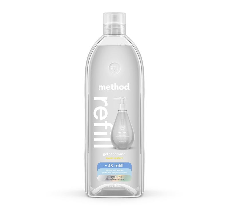 Method Gel Hand Soap, Refill, Sweet Water, 34 oz (Packaging May Vary) - Image 1