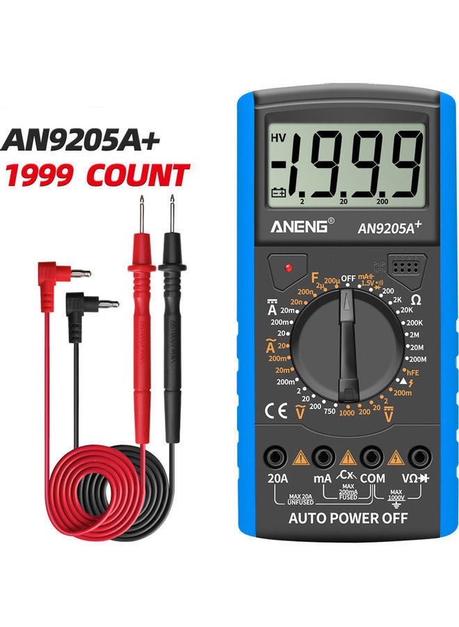 NIBEMINENT Aneng An9205a+True-rms Digital Multimeter Transistor Tester Capacitor Automotive Electrical Capacitance Meter Temp Diode blue 15*15*15cm - Image 5