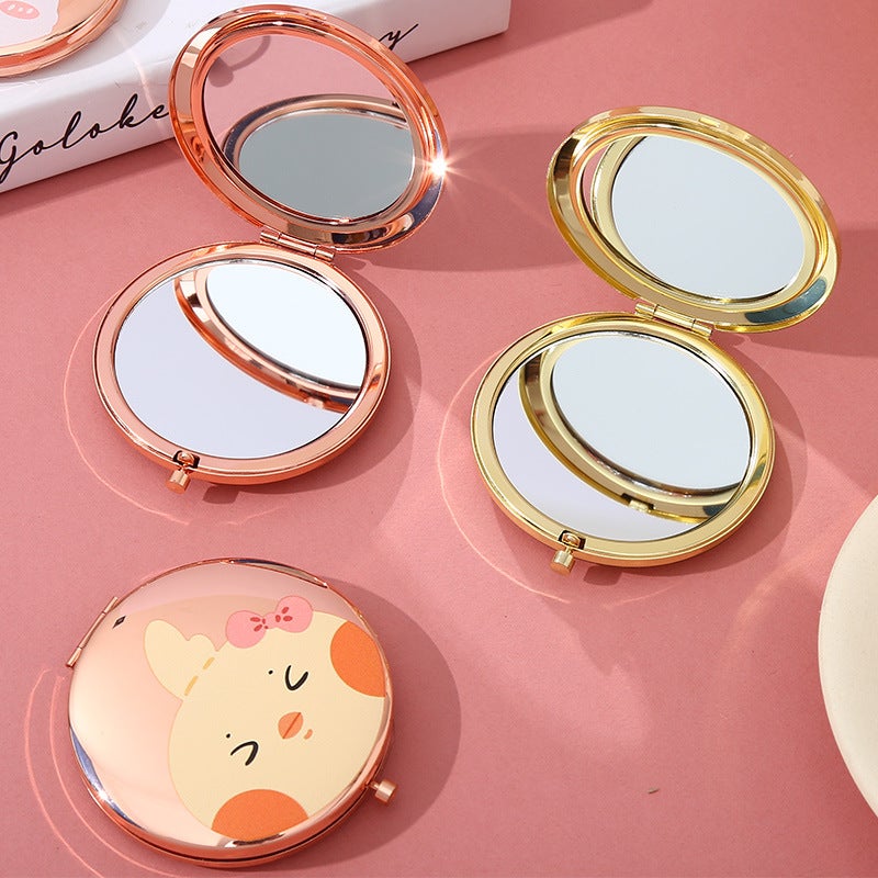 Double-Sided Portable Makeup Mirror – Folding HD Mini Flip for Girls - Image 3