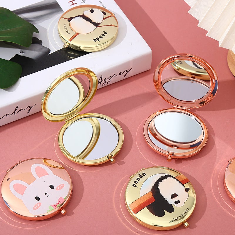 Double-Sided Portable Makeup Mirror – Folding HD Mini Flip for Girls - Image 2