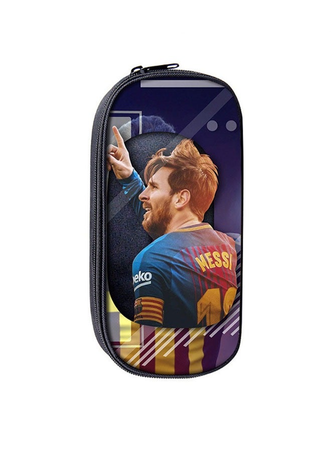general Soccer player Lionel Messi children's pencil case, MESSI print organizer bag for students colorful double pencil case
