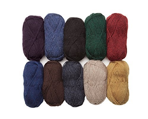 KnitPicks Knit Picks Wool of The Andes Yarn Pack - 10 Skeins of 100% Wool Worsted Weight Yarn (Home Décor) - Image 1