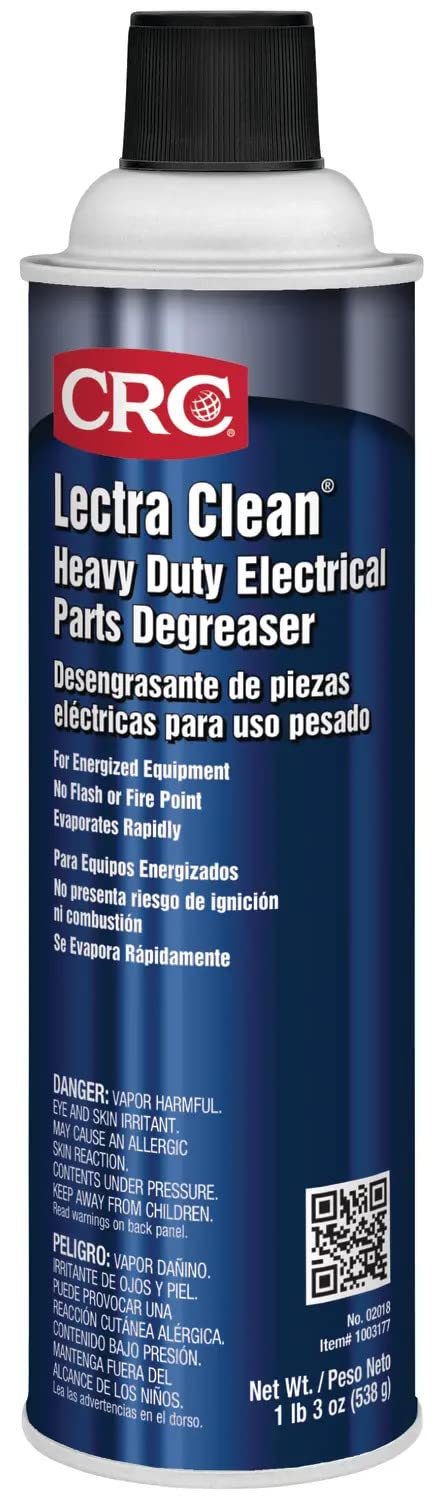 CRC Lectra Clean Heavy Duty Electrical Parts Degreaser 02018 19 wt oz NonCorrosive Aerosol Electrical Cleaner Industrial Cleaner and Degreaser