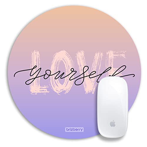 ARTBRIZ® Brizberry® Mouse Pad, Round Large Premium for Desktop Laptop PC Office Gaming Professional 240 X 240 X 3 mm [20% Larger] (12R - Pack of 1) - Image 1