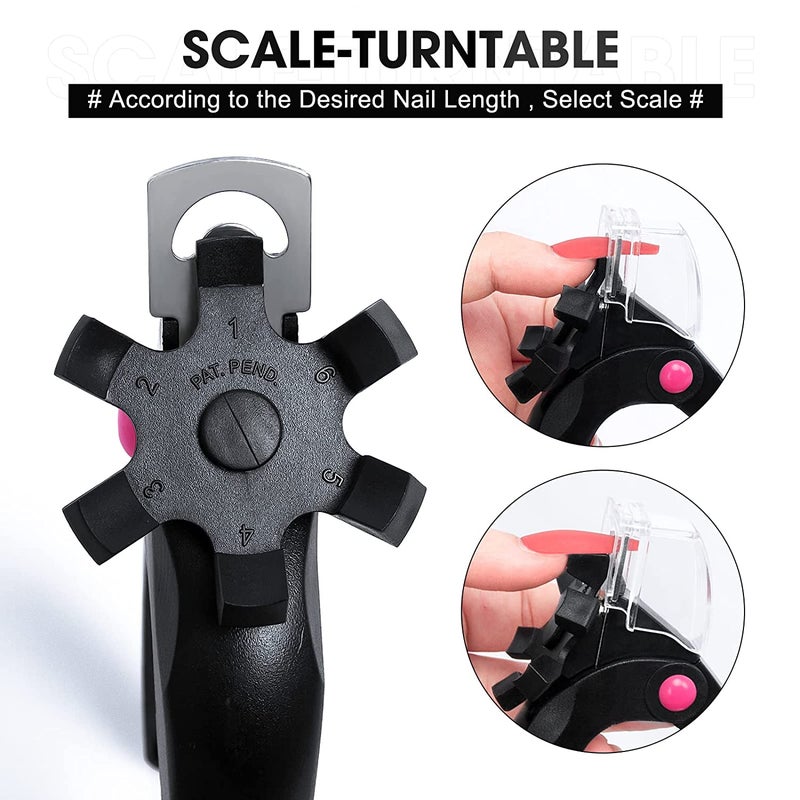 Nail Clipper,Black Adjustable Nail Tip Cutter False Nail Cutter Clip Tool Artificial Nails Trimmers for Nail Manicure Pedicure Black - Image 4
