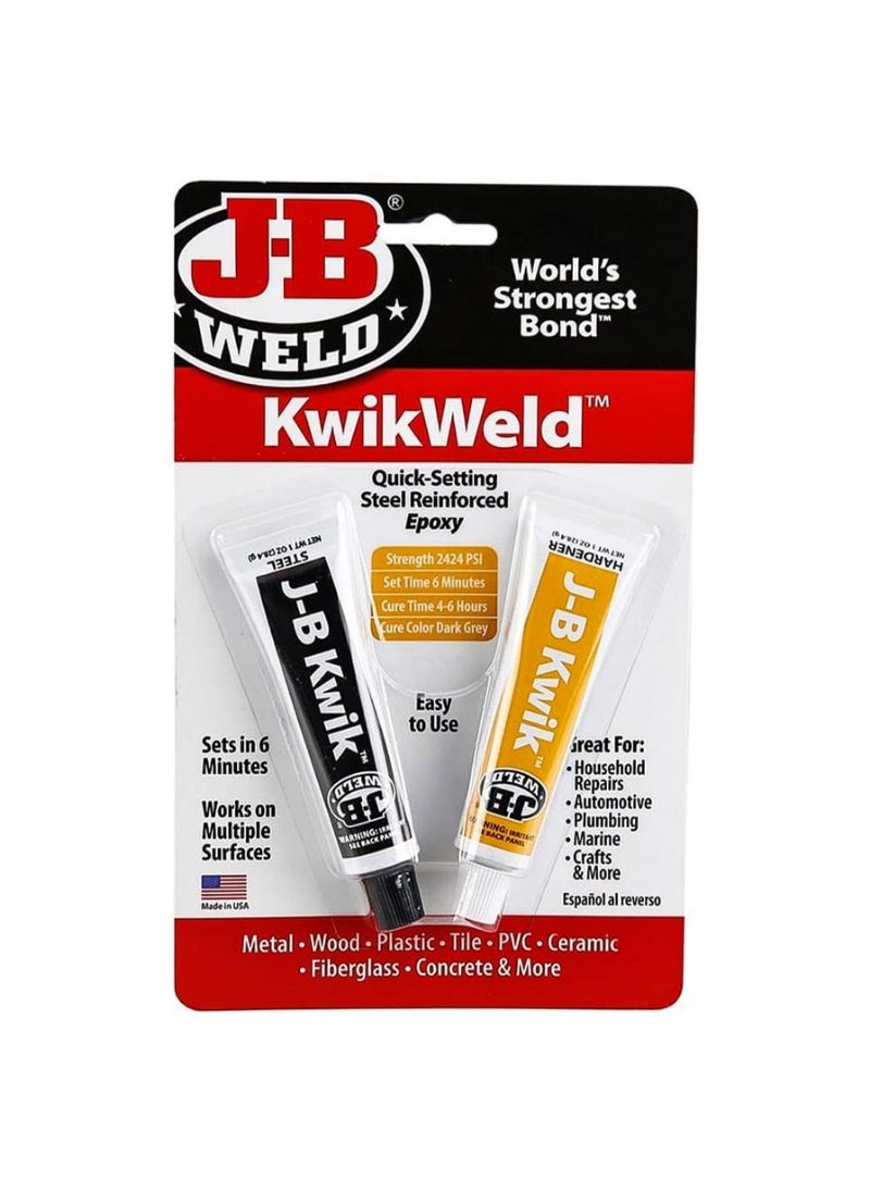 J-B WELD J B Weld KwikWeld Twin Tube Pack of 2 