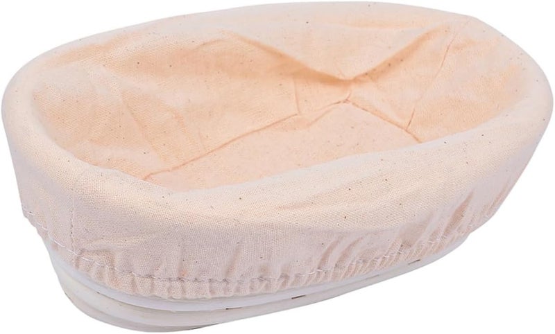 iplusmile Oval Bread Proofing Basket with Liner, Rattan Dough Rising Basket, Natural Baking Accessory for Artisan Bread Making, 17x11x5cm, Suitable for Home and Professional Bakers - Image 1