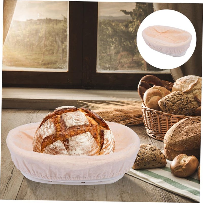 iplusmile Oval Bread Proofing Basket with Liner, Rattan Dough Rising Basket, Natural Baking Accessory for Artisan Bread Making, 17x11x5cm, Suitable for Home and Professional Bakers - Image 4