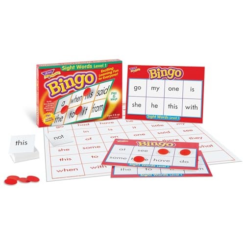 TREND ENTERPRISES: Sight Words Level 1 Bingo Game, Exciting Way for Everyone to Learn, Play 6 Different Ways, Great for Classrooms and at Home, 3 to 36 Players, for Ages 5 and Up - Image 3