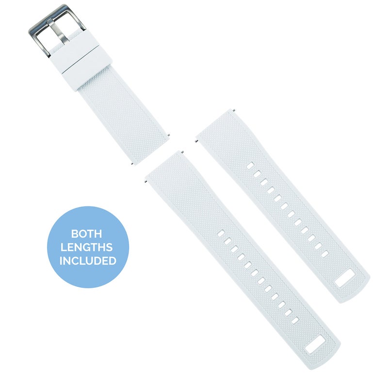 Barton Watch Bands أشرطة ساعة بارتون للإفراج السريع من السيليكون النخبة، أبيض من الأعلى/أسود من الأسفل، 20 مم - Image 3