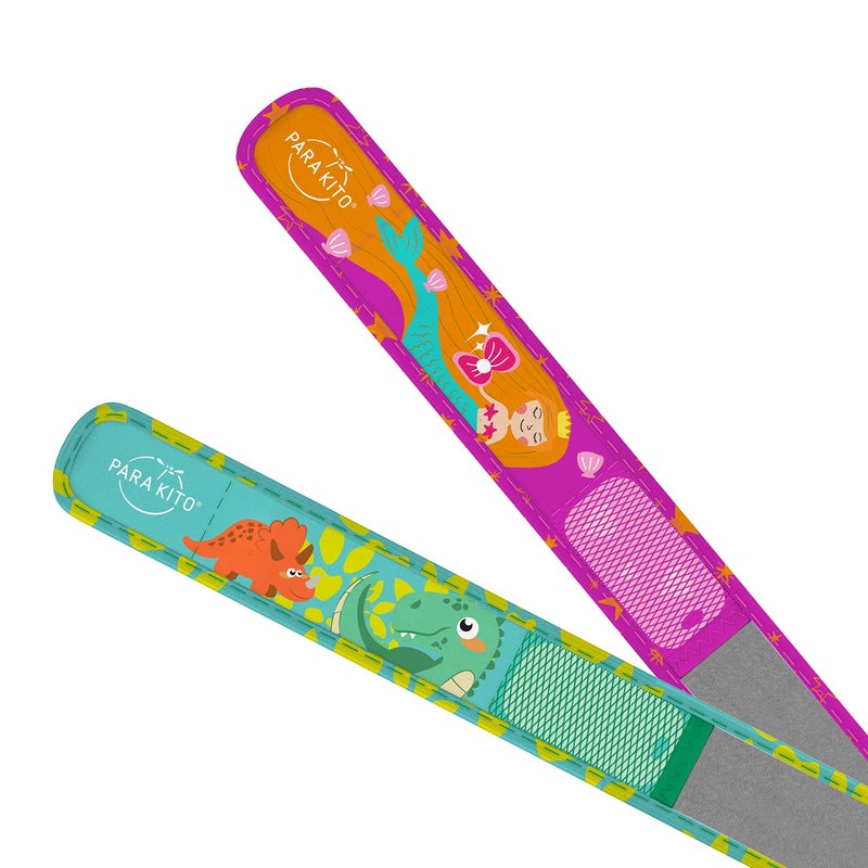 PARA'KITO Mosquito Repellent Pack - 2 Kids Wristbands & 2 Refills Green Dinosaur/Mermaid - Image 5