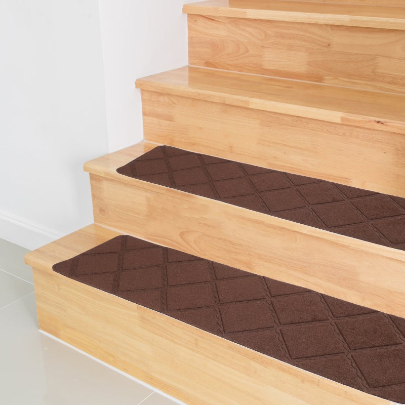 4pcs Stair Carpet Self Sticking Indoor Outdoor Stair Runner For Step - Image 1