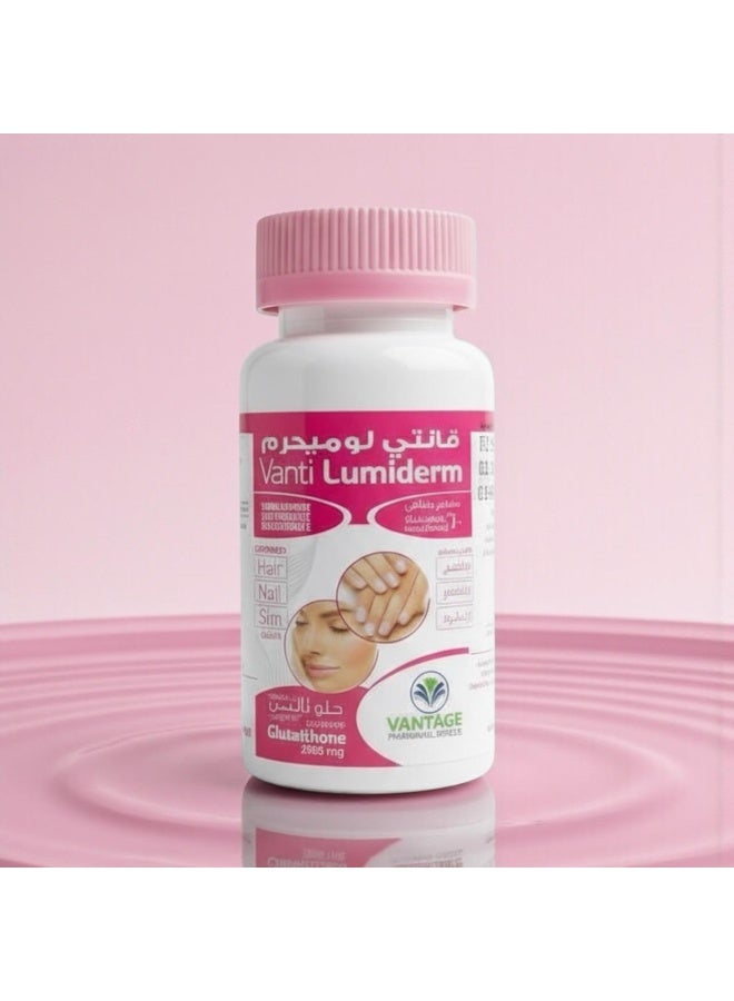Vantage Lumiderm  Glutathione + Hyaluronic Acid +Vit C  60 CAP - Image 2