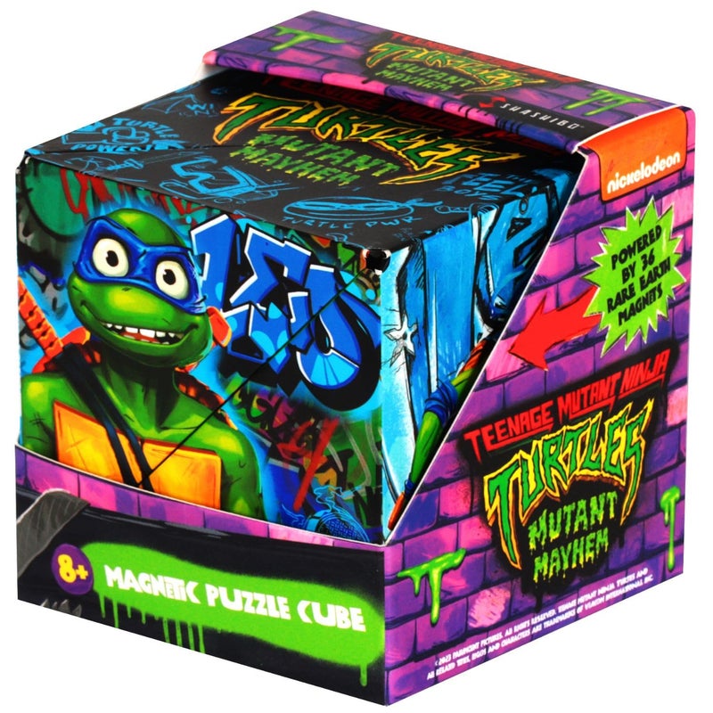 Shashibo Teenage Mutant Ninja Turtles Shape Shifting Box STEM Fidget Toy with Ultra Strong Magnets Sensory Puzzle Cube Transforms Into 100 Shapes Easter Basket Stuffers Gift for Kids Leo - Image 2