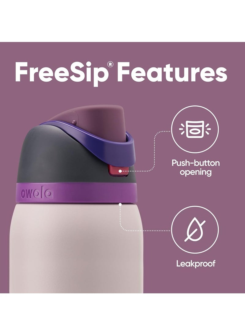 Owala FreeSip Insulated Stainless Steel Water Bottle With Straw For Sports Travel And School BPA Free Sports Water Bottle(White 32OZ)  - Image 3