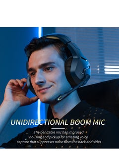 BINNUNE Wireless Gaming Headset with Noise Cancelling Microphone for PC PS4 PS5, 2.4G Headset with Mic for Laptop Computer  - Image 4