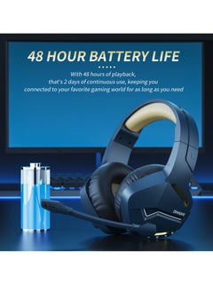 BINNUNE Wireless Gaming Headset with Noise Cancelling Microphone for PC PS4 PS5, 2.4G Headset with Mic for Laptop Computer  - Image 5