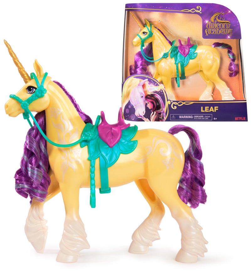 Unicorn Academy, Leaf with 2 Riding Accessories, 11”, Compatible with Ava, Dolls & Unicorn Toys for Girls Ages 4 and up - Image 1