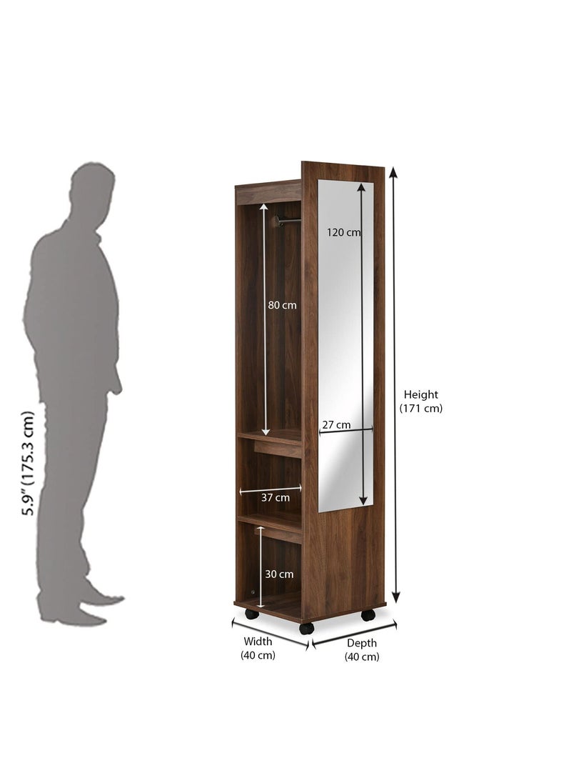 Home home By Nilkamal Mamen Engineered Wood Dresser with Mirror Cappucino  - Image 2
