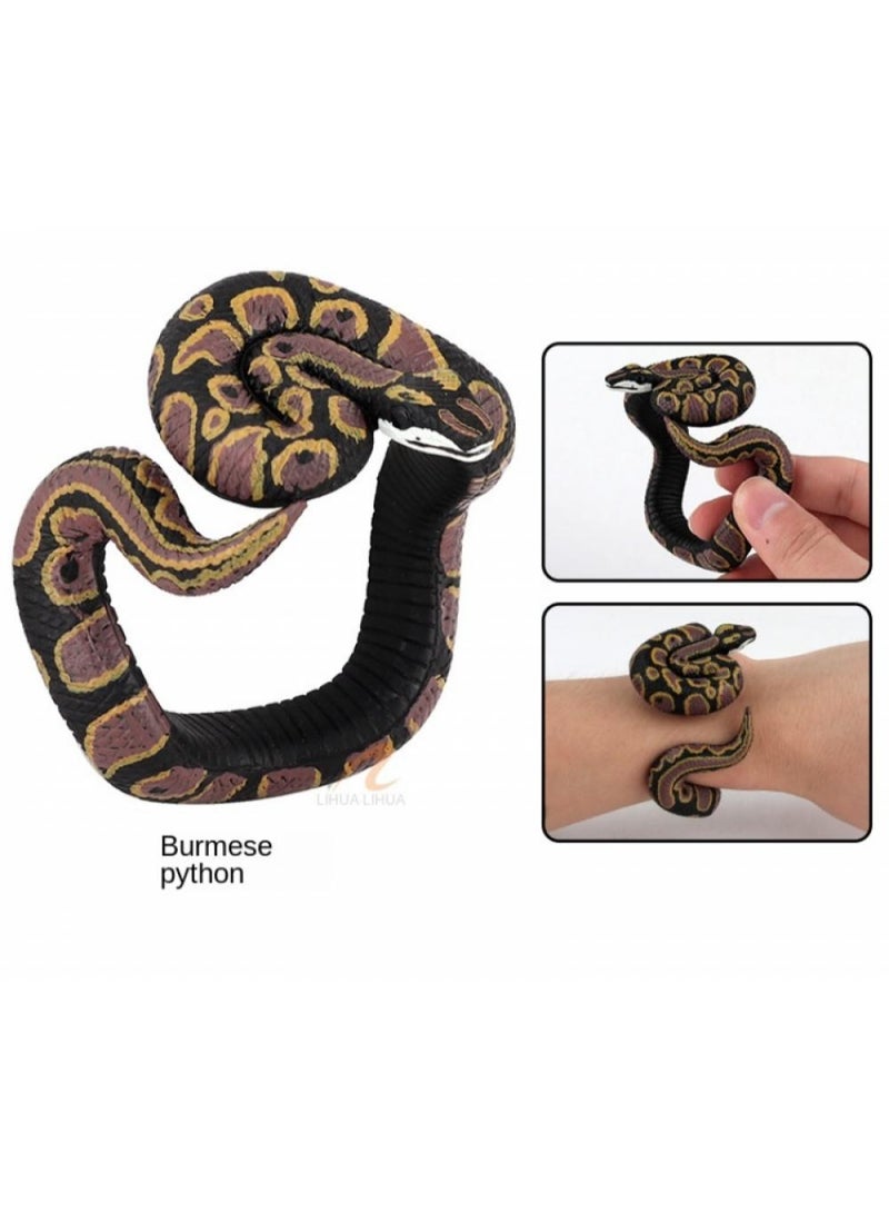 general Simulation Burmese Python Snake Bracelet Prank Toy - Image 2