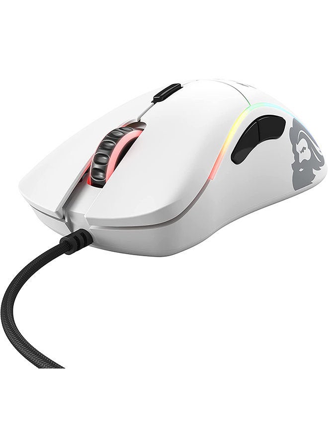 Glorious Model D Minus Honeycomb Gaming Mouse - Light Weight RGB PC Mouse - 61 g PC Accessories - USB Mouse Wired - Matte White Wired Gaming Mouse - Image 3