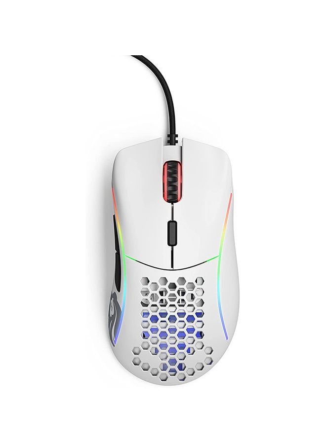 Glorious Model D Minus Honeycomb Gaming Mouse - Light Weight RGB PC Mouse - 61 g PC Accessories - USB Mouse Wired - Matte White Wired Gaming Mouse - Image 2