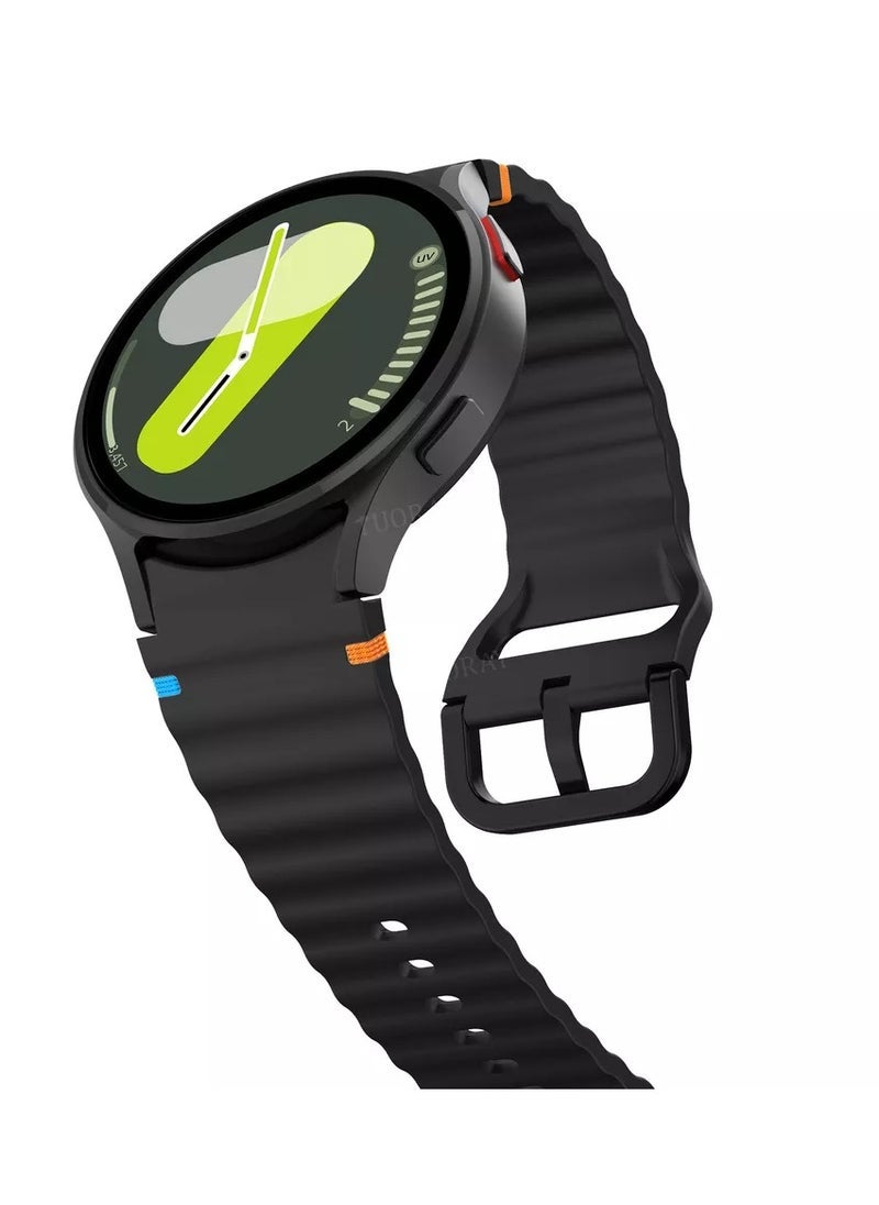 إلترازون Breathable Sport Loop Band for Samsung Galaxy Watch 4, 5, 6, 7 – Adjustable Lightweight Nylon Strap – Soft, Sweat-Resistant, Skin-Friendly Sport Replacement Band for Men & Women – Quick Install, All-Day Comfort - Image 2