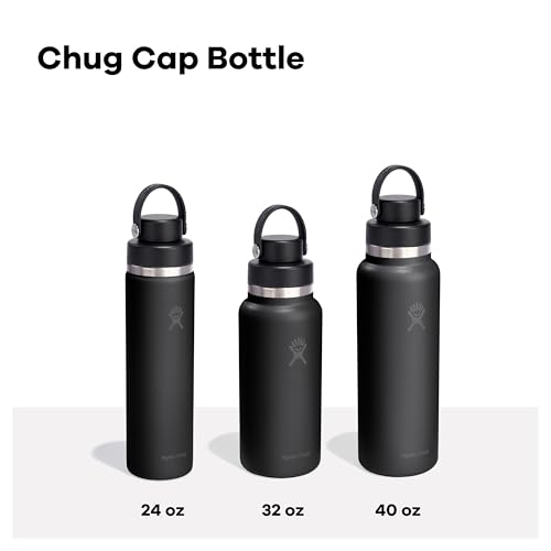 Hydro Flask Water Bottle - Insulated Stainless Steel - Wide Mouth Flex Chug Lid, Non Spill, Leakproof in 24 Oz Harbor Blue - Image 4