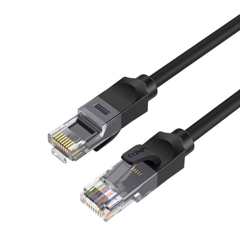 COMPIX Ethernet Cable Cat6 10M, High-Speed 1000Mbps 250MHz Double Shielded LAN Cable, Silver-Plated & Fluke-Tested, Supports PC, PS5/PS4, Smart TV, Router, Modem, Hub, Switch, Laptop, Gaming Accessories - Image 1