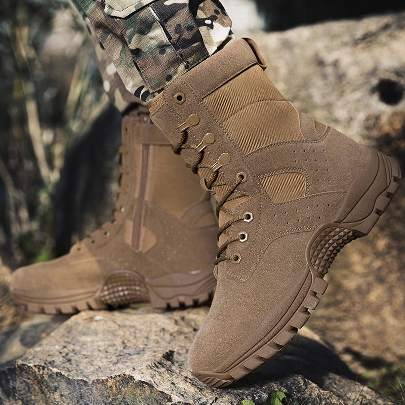 New Large Size Special Forces Training Military Boots Outdoor Mountaineering Combat Boots Desert Wear-Resistant Training Combat Boots - Image 2