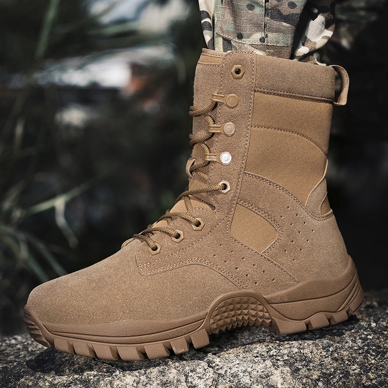 New Large Size Special Forces Training Military Boots Outdoor Mountaineering Combat Boots Desert Wear-Resistant Training Combat Boots - Image 1