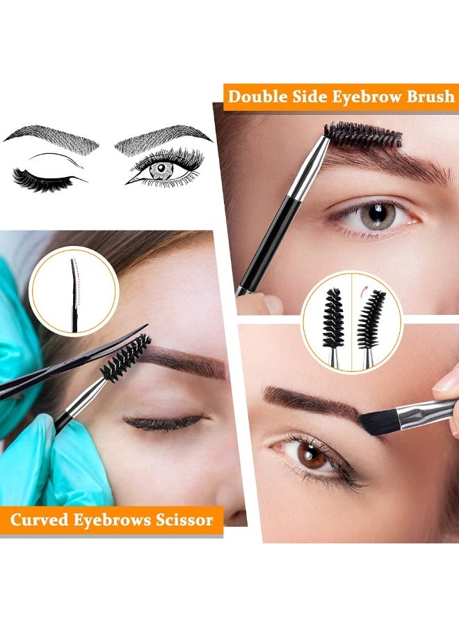 Eyebrow Tweezers Set and Curved Scissor, Professional Stainless Steel Tweezers for Women and Men, Splinter and Ingrown Hair Removal - Image 4