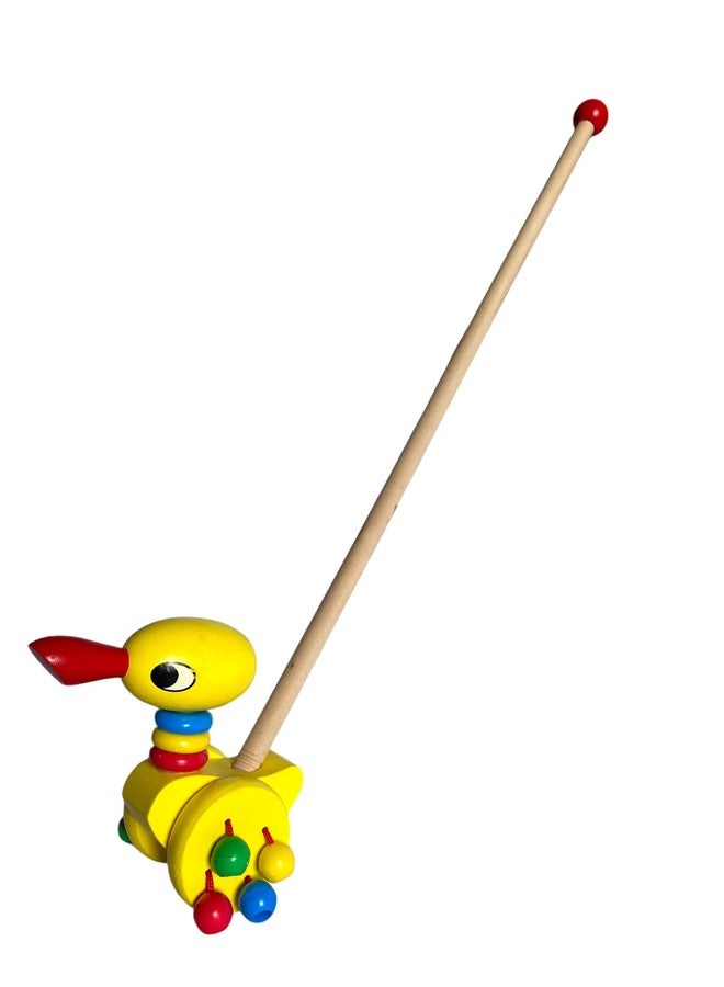MarvelStore Wooden Animal Push Along Toy for Toddlers | Colorful Walking with Rolling Beads | Sturdy and Fun Baby Pushing Walker Toy for Early Development and Motor Skill for Kids(Multicolor)(Model 1) - Image 2
