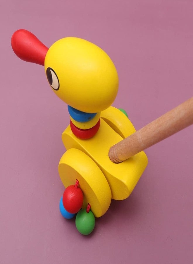 MarvelStore Wooden Animal Push Along Toy for Toddlers | Colorful Walking with Rolling Beads | Sturdy and Fun Baby Pushing Walker Toy for Early Development and Motor Skill for Kids(Multicolor)(Model 1) - Image 4