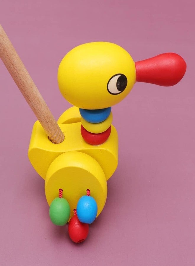 MarvelStore Wooden Animal Push Along Toy for Toddlers | Colorful Walking with Rolling Beads | Sturdy and Fun Baby Pushing Walker Toy for Early Development and Motor Skill for Kids(Multicolor)(Model 1) - Image 3