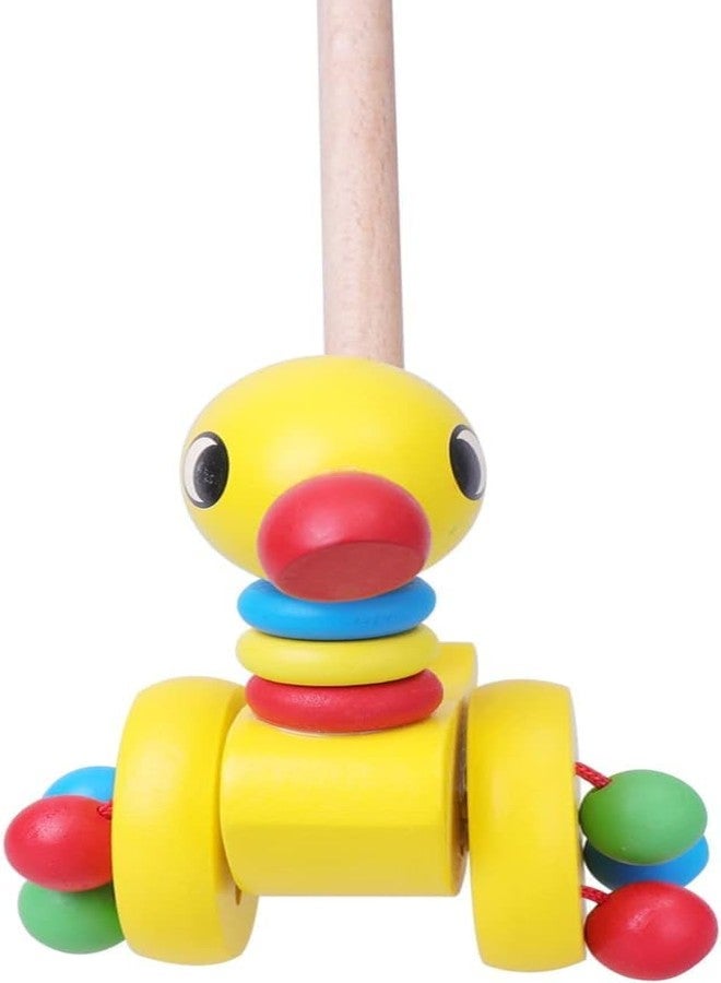 MarvelStore Wooden Animal Push Along Toy for Toddlers | Colorful Walking with Rolling Beads | Sturdy and Fun Baby Pushing Walker Toy for Early Development and Motor Skill for Kids(Multicolor)(Model 1) - Image 1