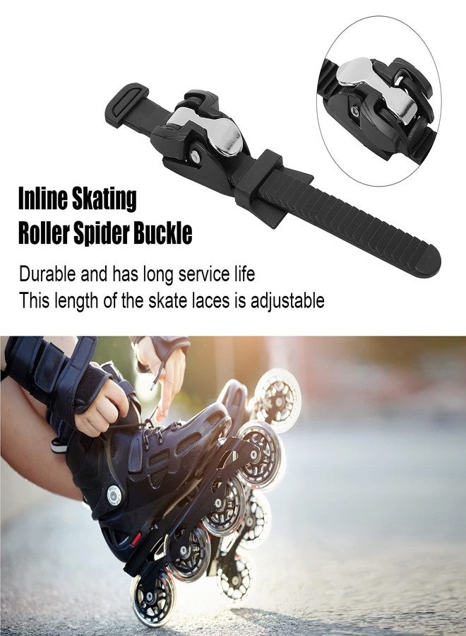 plplaaoo Roller Skate Strap, Inline Skate Buckle, Replacement Inline Roller Skate Shoes Strap Buckles, Durable T Shaped Adjustable Length Roller Skates Spider Buckle for Roller Skating Enthusiasts - Image 4