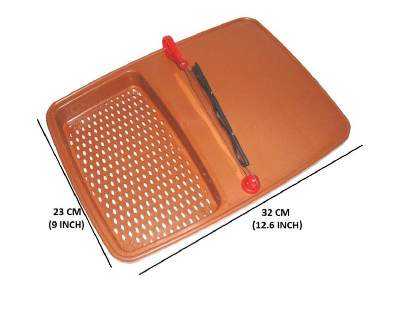 Luxafare 2 in 1 Cut and Wash Plastic Stainless Steel Cutting Blades Vegetable Fruit Chopping Boards - Image 3