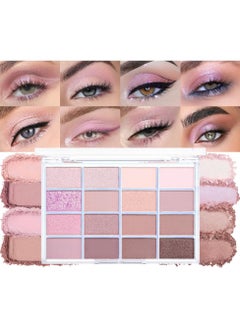 16Colors Light Purple Pink Brown Basics Matte Eyeshadow Palette,Eye Shadow Travel Makeup Palette all in one Long Lasting Waterproof Ultra-Blendable,Great for Travel Gift Kit - pzsku/Z27DE6A5E10718DF9AE24Z/45/_/1716278707/28dc69dc-be55-463a-94c9-7c3b48d3c9e3