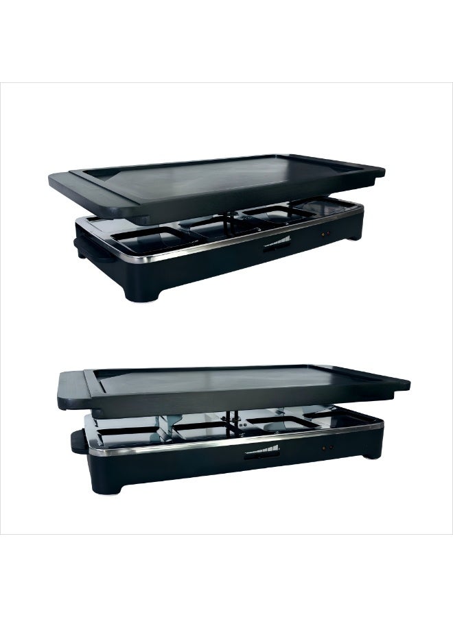 Electric Grill，Non-Stick Griddle & 8 Mini Pans，Multifunction Tabletop BBQ，Variable Temperature Control, 1500 W,for Family Gatherings and Parties - Image 3