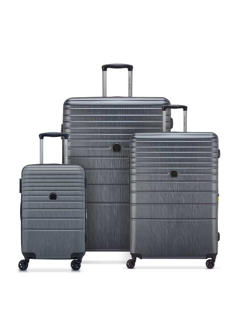 ديلسي مجموعة ألكسندرا المكونة من 3 قطع (كبير + متوسط + صغير) 55/70/82 سم – أسود - Image 1