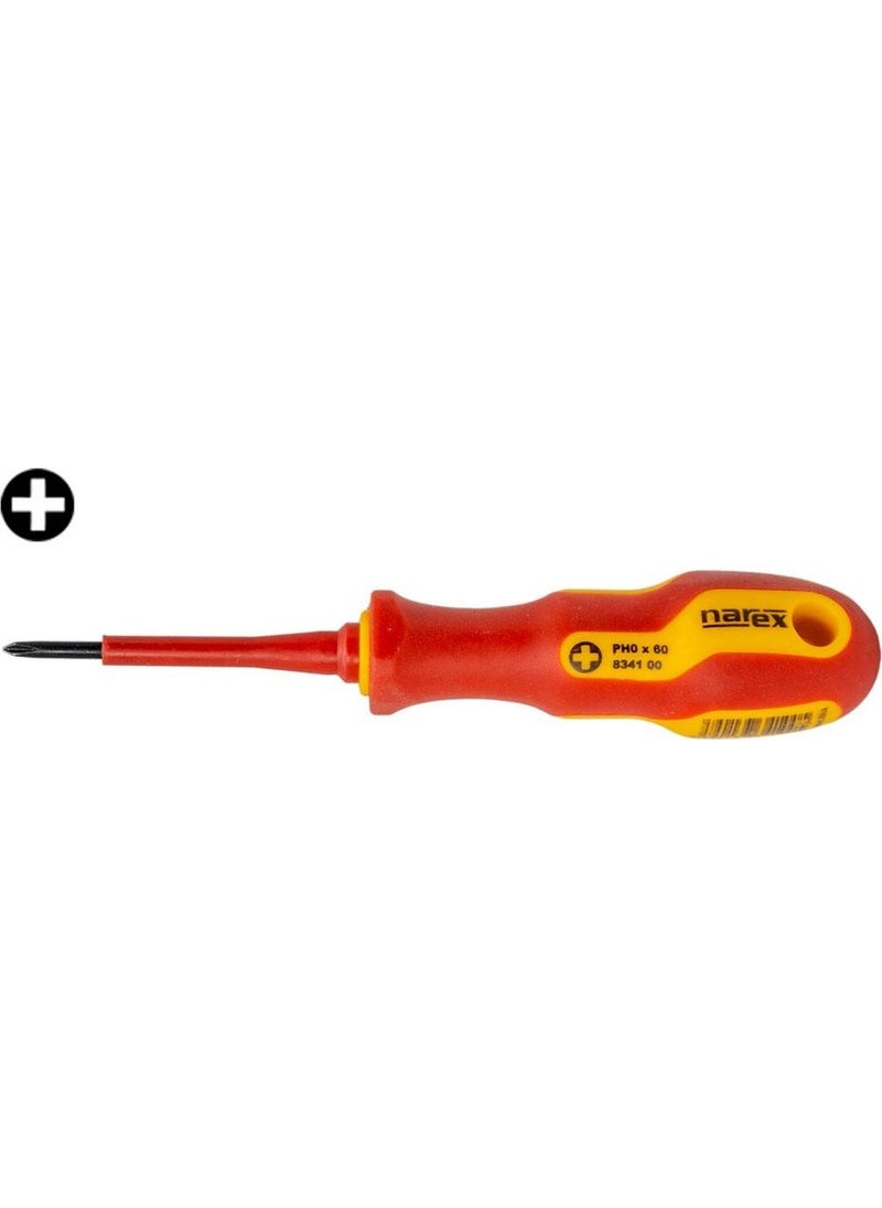 NAREX 834100 Slim Series Electrician Insulated Phillips Screwdriver PH0X60 mm  - Image 1
