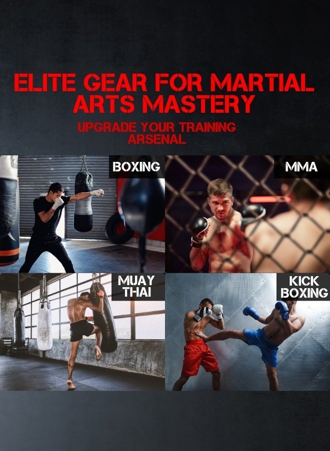 فورتس مضرب FORTUSS Taekwondo Kick & Punching Pads (زوج) لمعدات تدريب الكاراتيه والملاكمة MMA - التركيز على مجاديف الفنون القتالية - قطعتان من وسادات الكيك بوكسينغ - برتقالي - Image 4